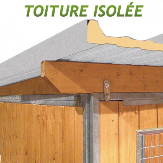 Option toiture isolée gamme chenil pour chien résidence