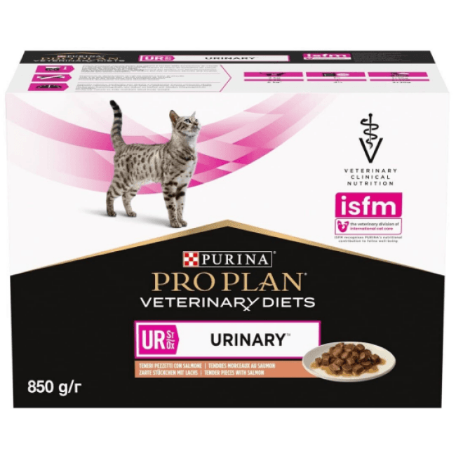 Sachets Pro Plan Veterinary Diet UR St/Ox Urinary pour chats Saumon 10 sachets 85 g
