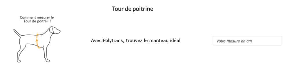 La bonne dimension pour la veste de son chien
