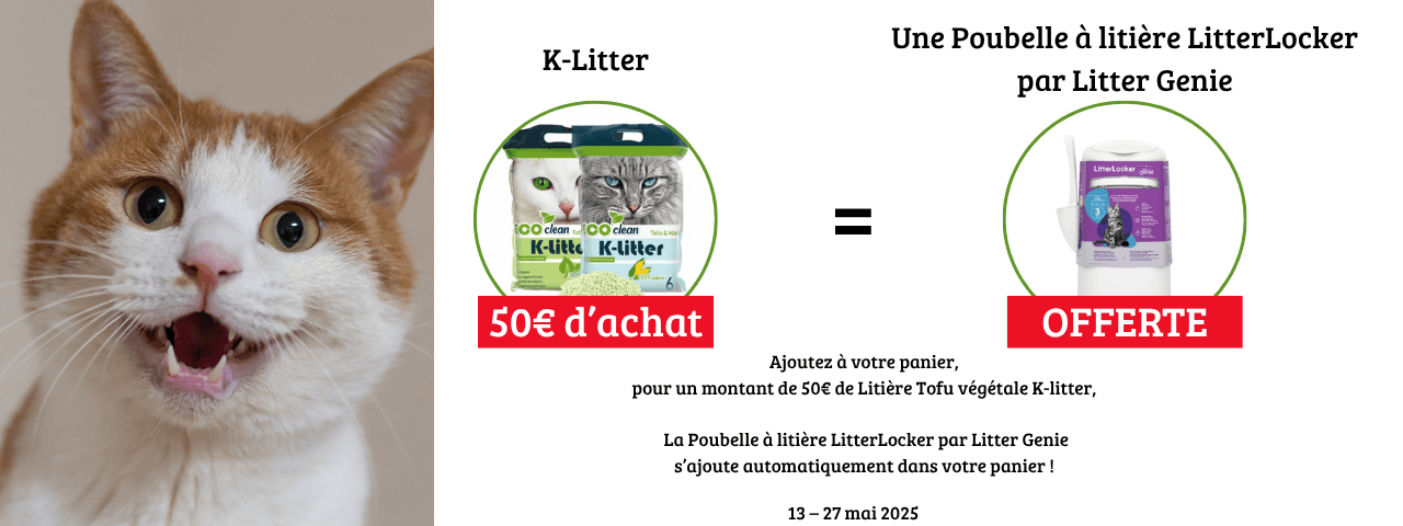 1 Litter Locker offerte pour 50 euros d'achat de litière !