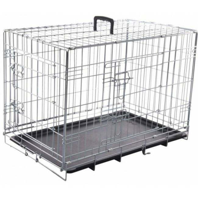 Cage de transport pliable en métal noire pour chien avec poignée Zolia Yala  - Plusieurs tailles