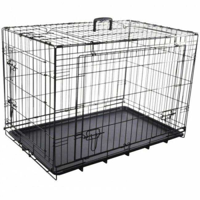 Cage de confinement pour chien avec porte coulissante