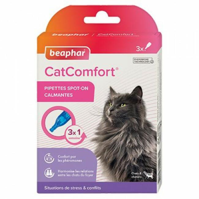 Pipettes CatComfort aux phéromones pour chat et chaton