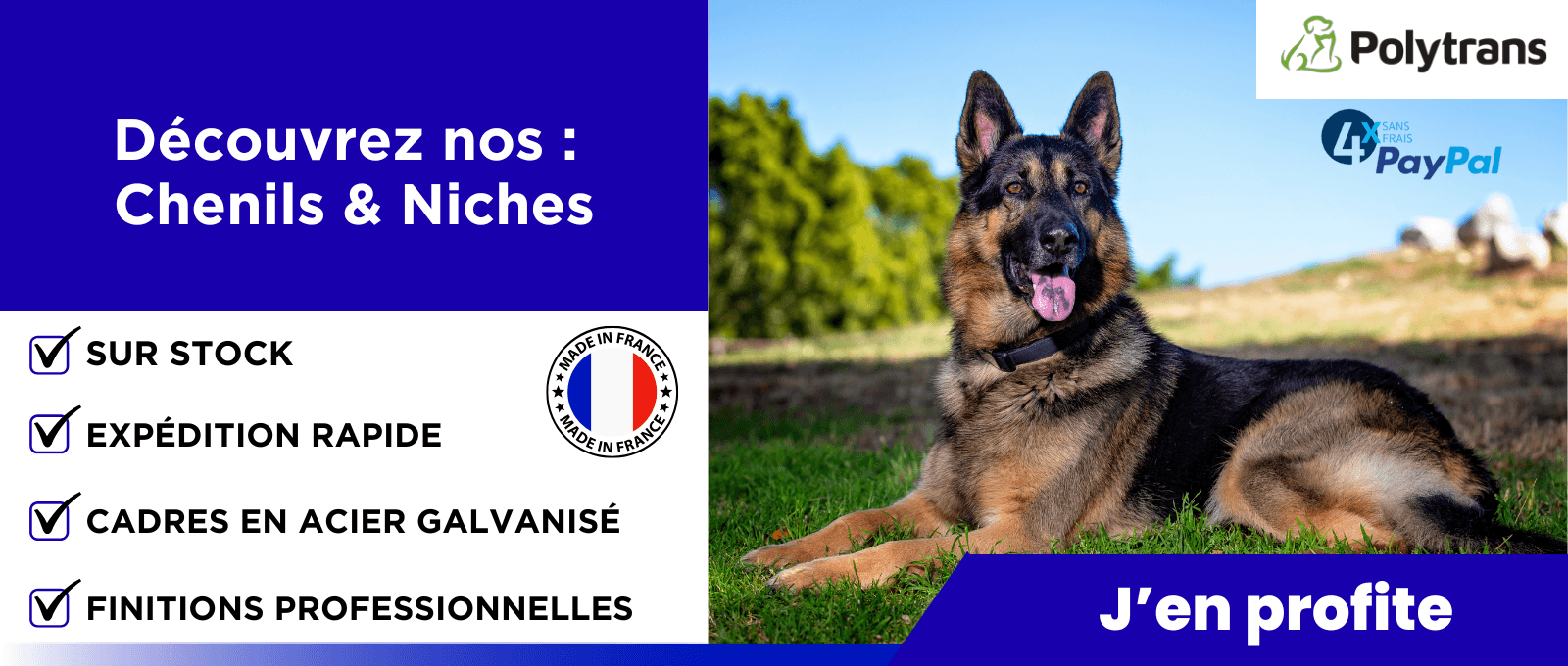 Découvrez nos :  Chenils & Niches