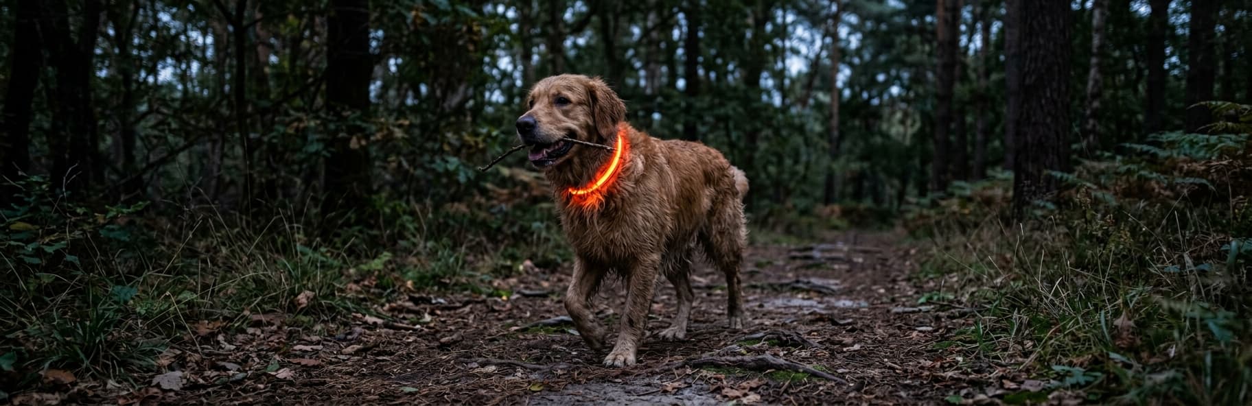 Quel collier lumineux pour promener son chien la nuit ?
