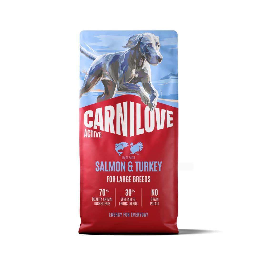 Croquettes Carnilove Active chien de grande race au Saumon et à la dinde