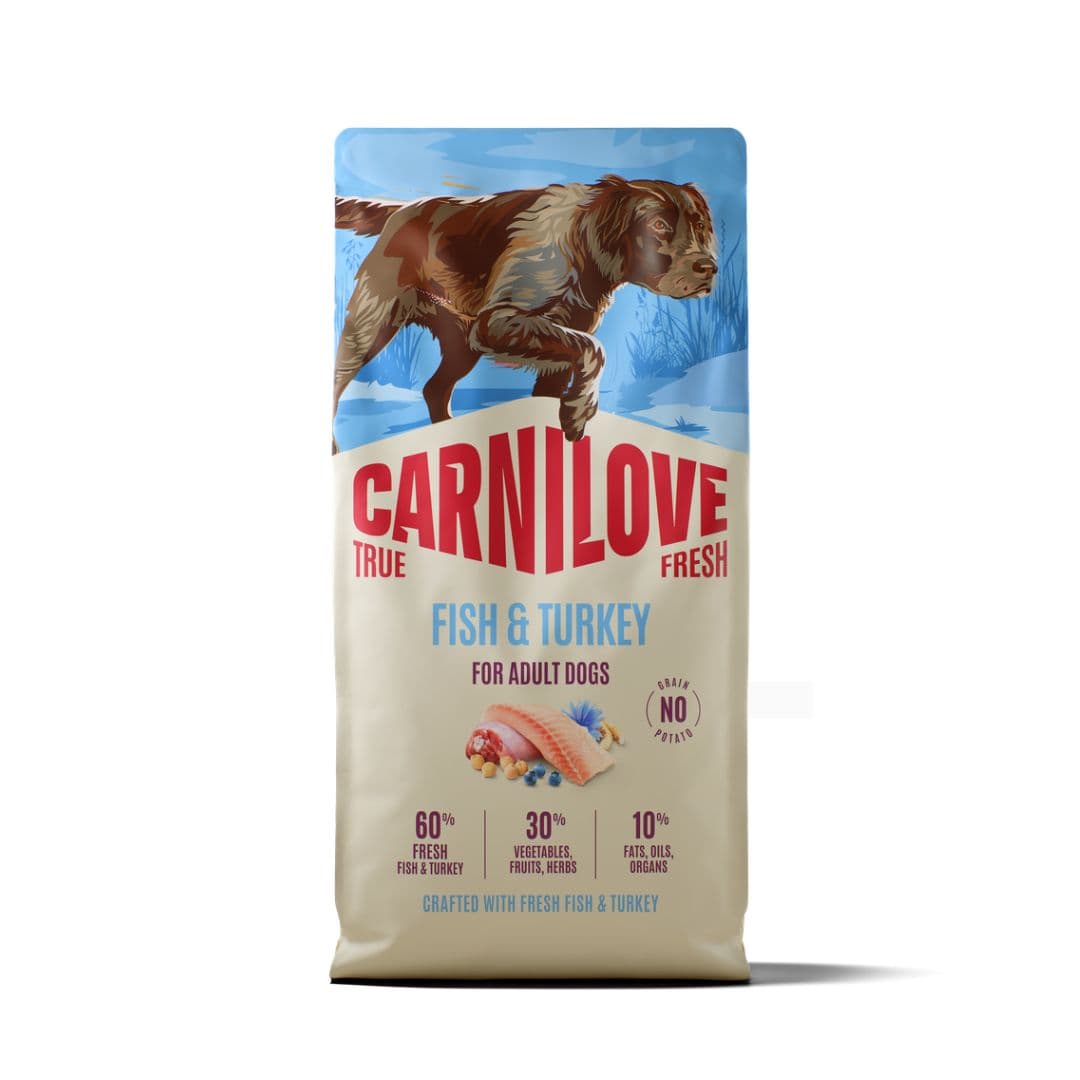 Croquettes Carnilove True Fresh poisson et dinde pour chien adulte