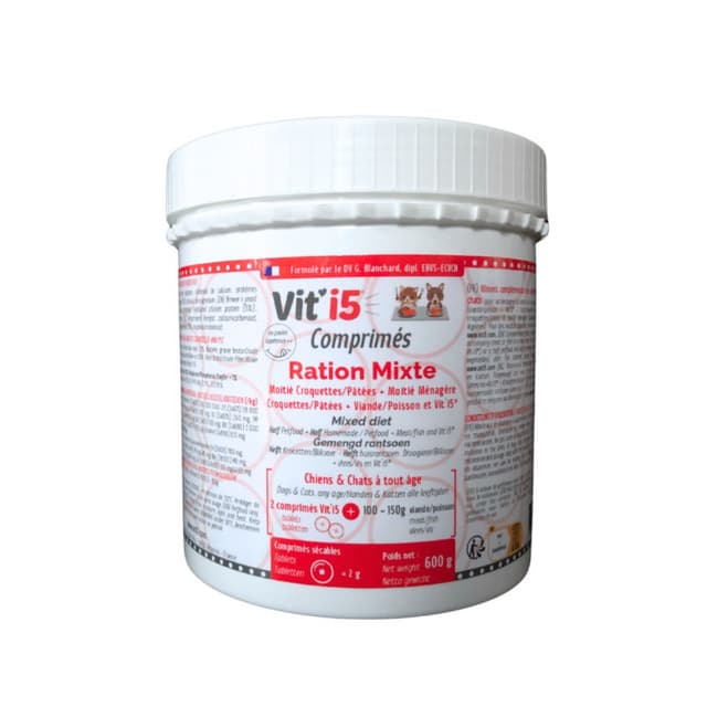 Complément alimentaire VITI'5 Rouge pour chien et chat