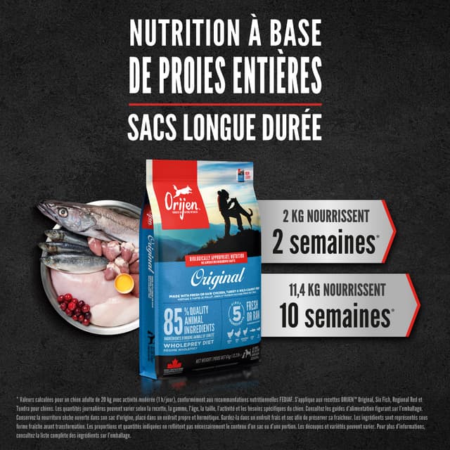 Croquettes Orijen Original pour chien