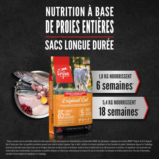 Croquettes pour chat Orijen Original