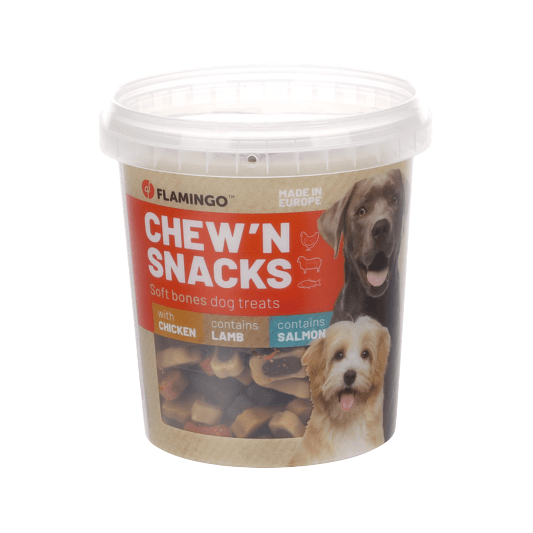 Friandise Flamingo pour chien Chew'n Snack Bones Mix