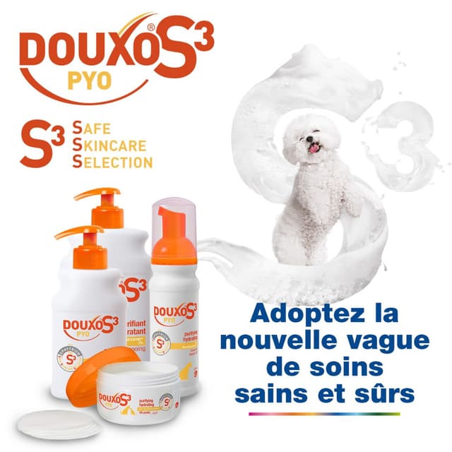 Lingettes désinfectantes Douxo Pyo S3 Pads pour chien et chat