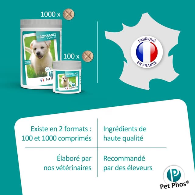 Pet Phos CA/P=1,3 croissance chiot et chienne