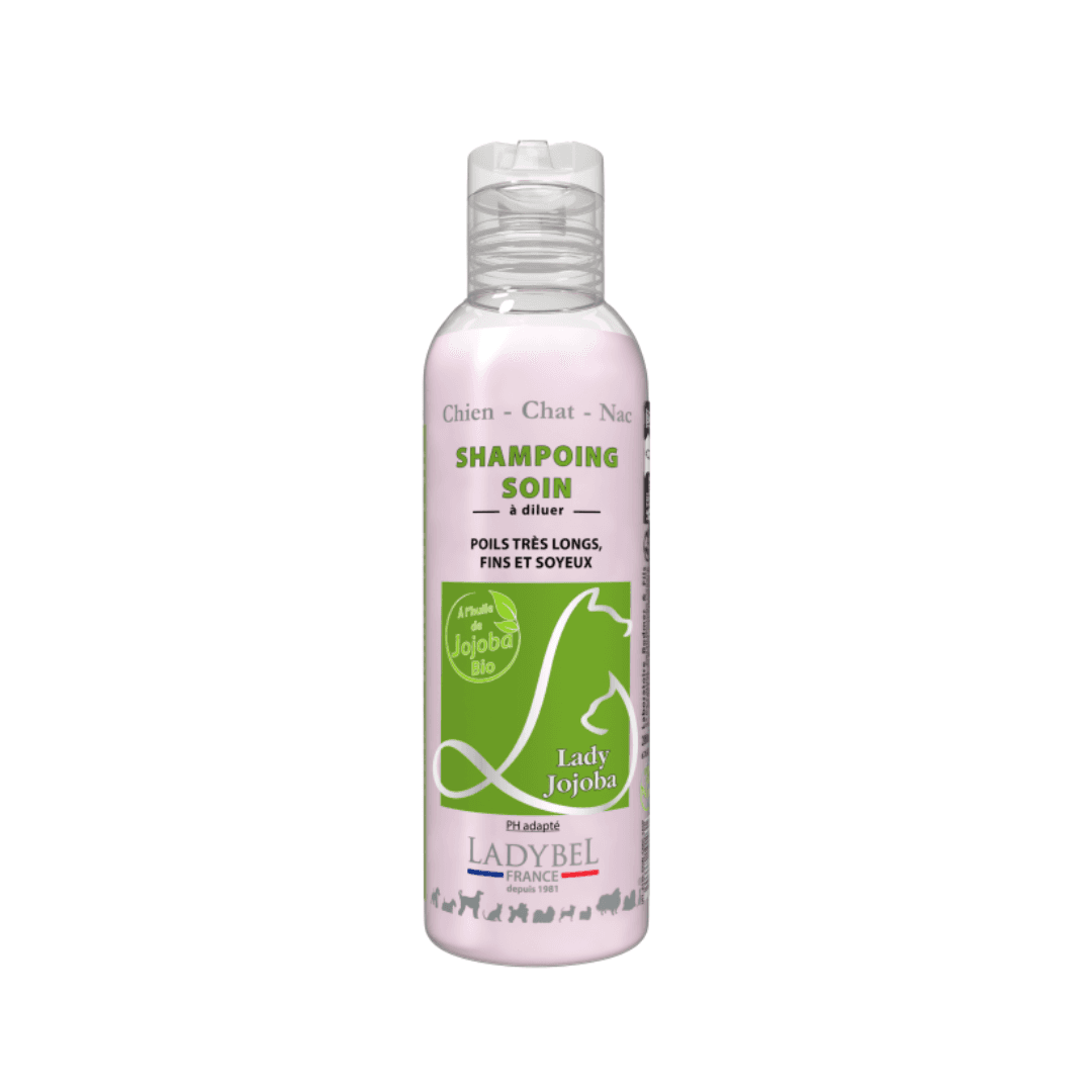 Shampoing Ladybel Jojoba fourrure précieuse pour chien et chat