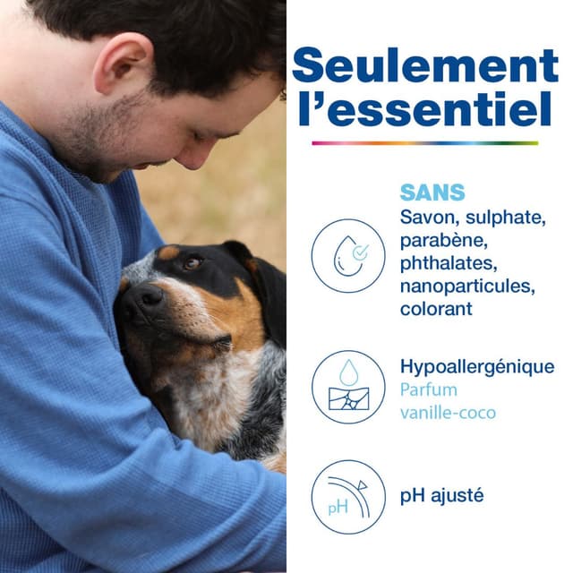 Shampoing entretien démêlant Douxo S3 Care pour chien et chat