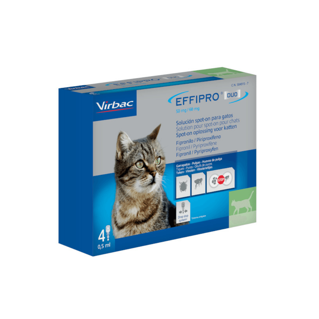 Soin antiparasitaire pour chats Effipro Duo