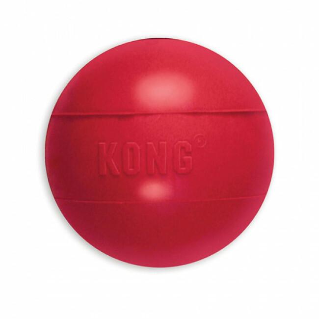 Balle rouge ultra résistante pour chien KONG Ball