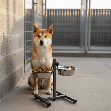 Bar double-écuelles inox pour chien Trixie