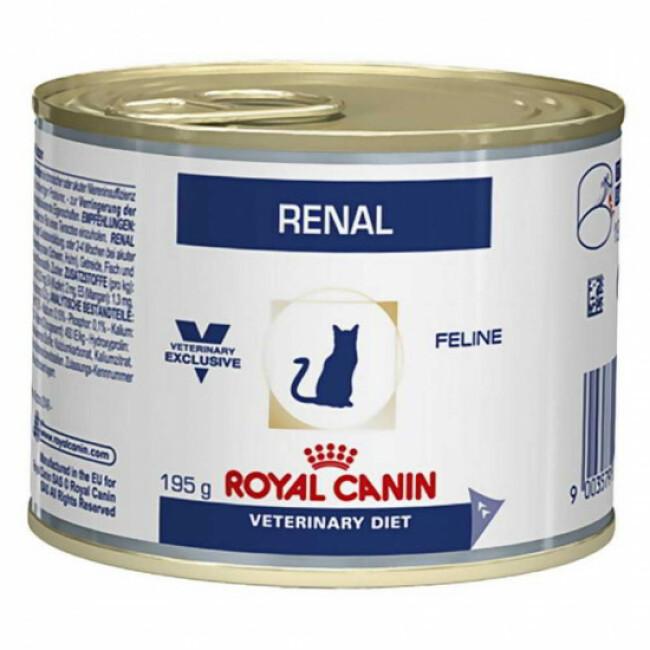 Boîtes Royal Canin Veterinary Diet Renal pour chats Pâtée Poulet 12 boîtes 195 g