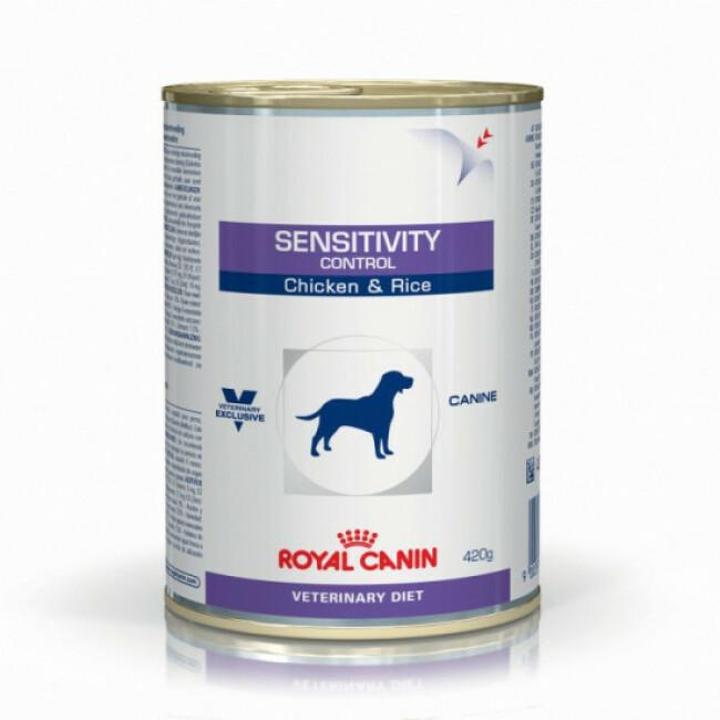 Boîtes Royal Canin Veterinary Diet Sensitivity Control pour chiens Saveur Poulet 12 Boîtes de 420 g
