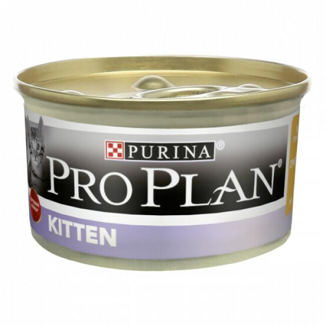 Boîte de pâtée pour chat Kitten Pro Plan 24 boîtes de 85 g