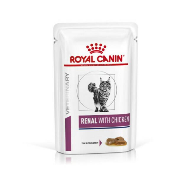 Bouchées Royal Canin Veterinary Diet Renal pour chats Bouchées en sauce Poulet