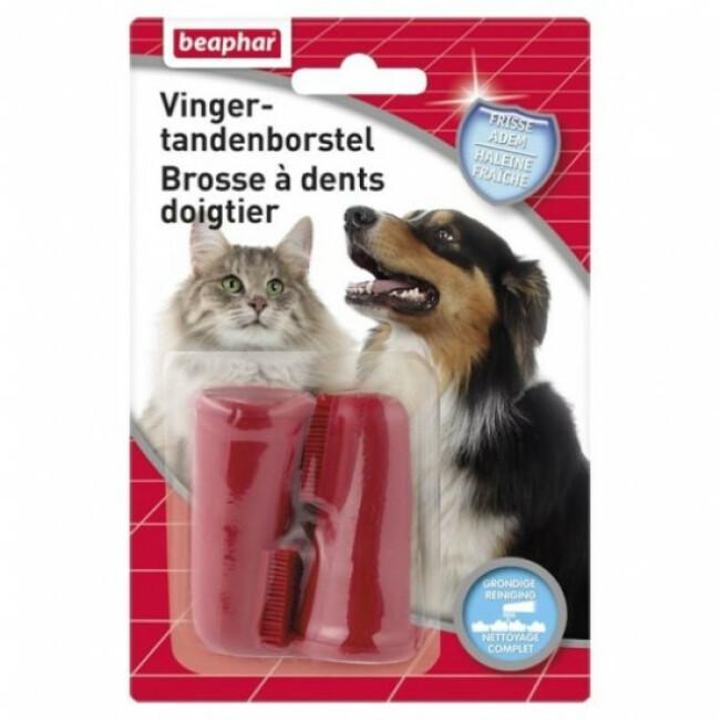 Brosse à dents doigtier pour chien et chat Beaphar
