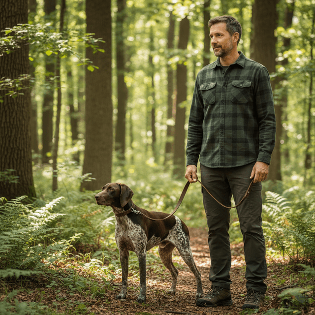 Laisse cuir lasso pour chien de chasse