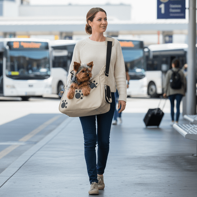 Sac bandoulière chat et petit chien