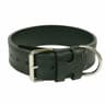 Collier cuir de travail large chien T1 Noir
