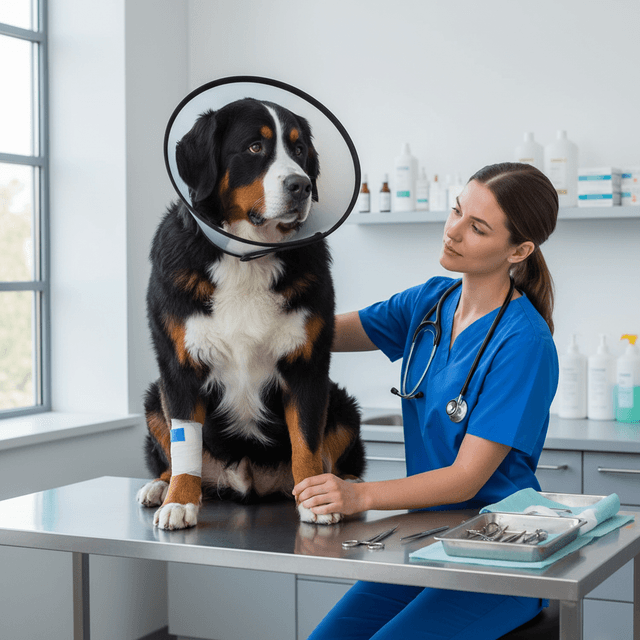 Collerette de protection avec attache velcro