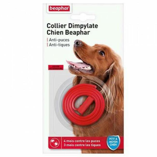 Collier Dimpylate anti-puces et tiques pour petit et moyen chien