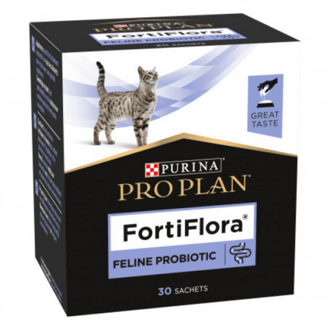 Complément alimentaire Fortiflora Probiotic Souche SF68 pour la flore intestinale du chat