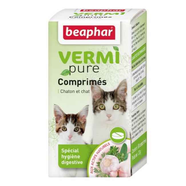 Comprimés d'aide à l'élimination des parasites Vermipure pour chat