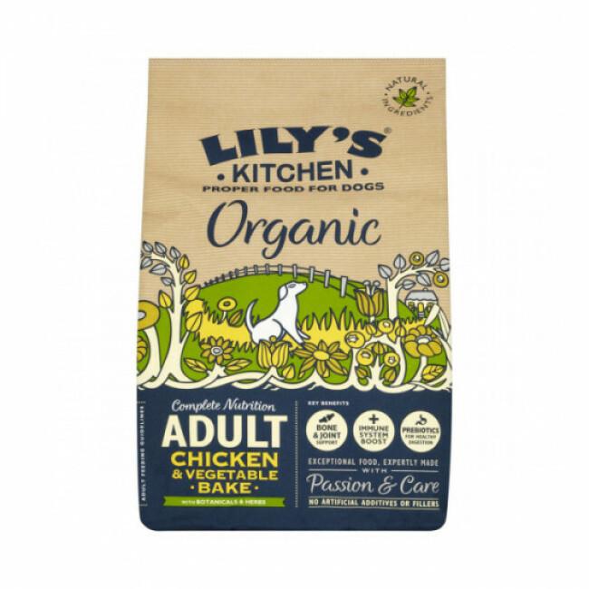 Croquettes bio Lily's Kitchen au poulet et légumes pour chien