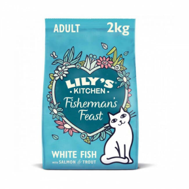 Croquettes Lily's Kitchen sans céréales au poisson et herbes pour chat