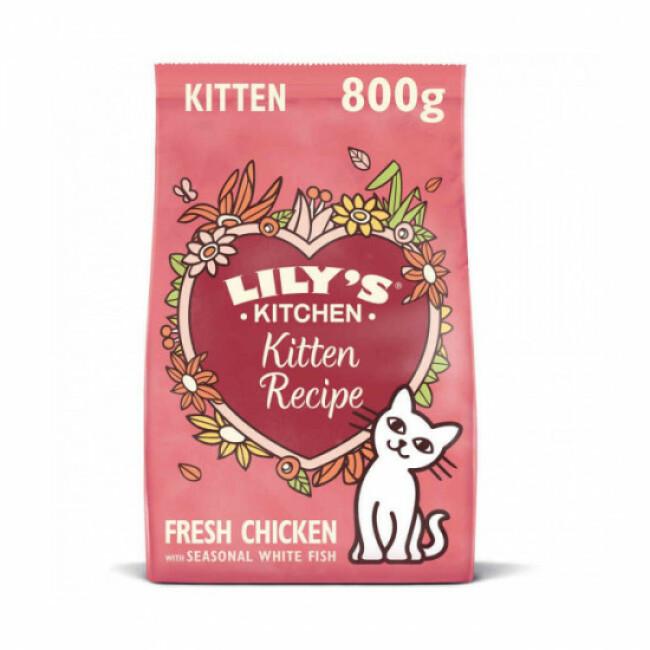 Croquettes Lily's Kitchen sans céréales au poulet pour chaton
