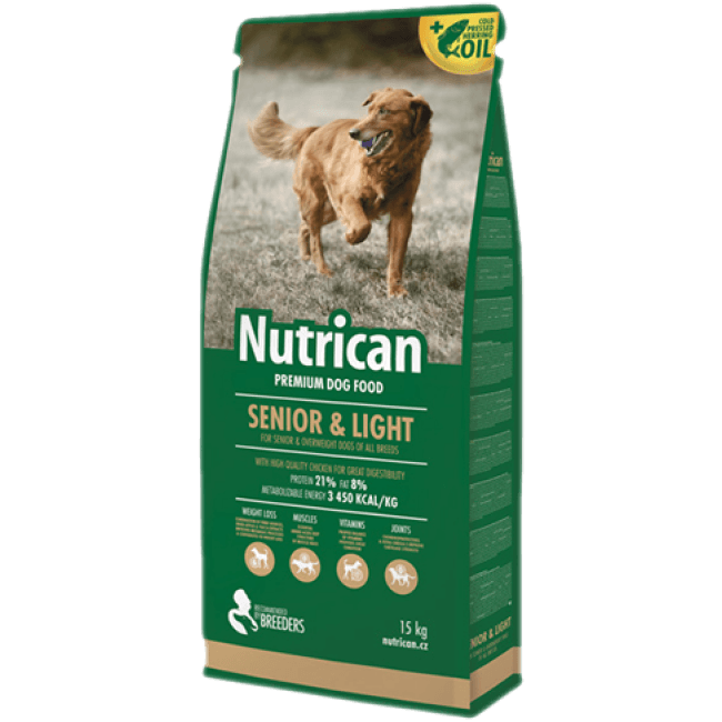 Croquettes Nutrican Light & Senior pour chien stérilisé ou âgé Poulet