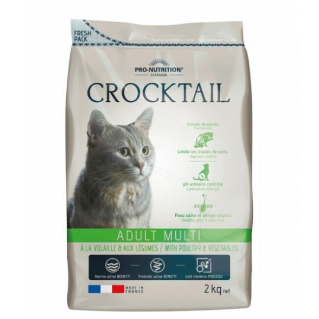 Croquettes pour chat adulte légumes et volaille Crocktail Adult Mini Flatazor Pro-Nutrition