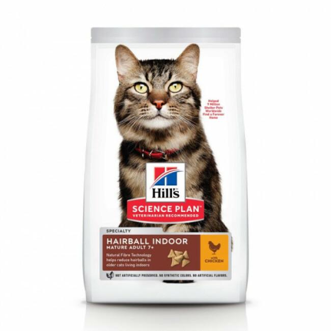 Croquettes pour chat mature Hairball Control Hill's Science Plan Sac 1,5 kg