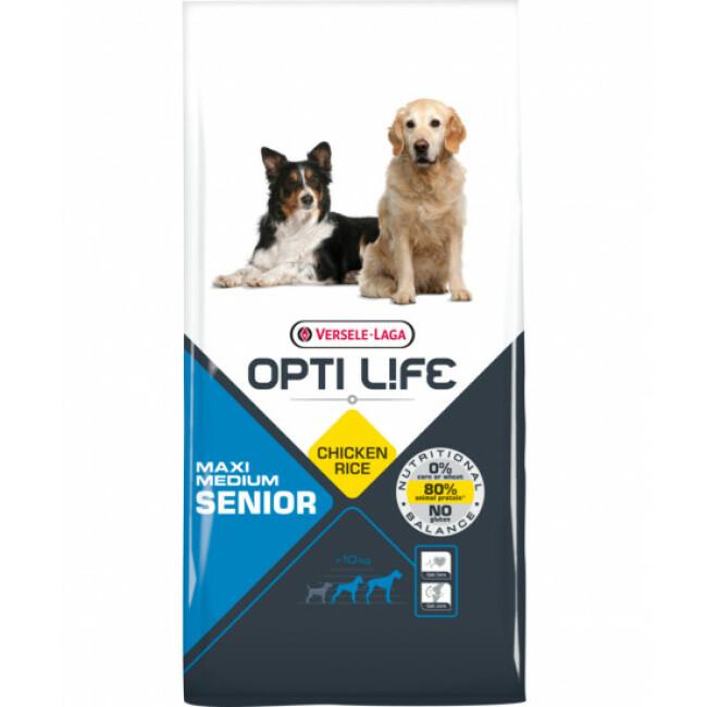 Croquettes pour chien senior moyenne et grande taille Opti Life Sac 12,5 kg