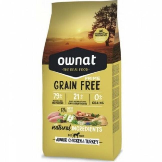 Croquettes pour chiot sans céréales Ownat Prime Grain Free Sac 14 kg