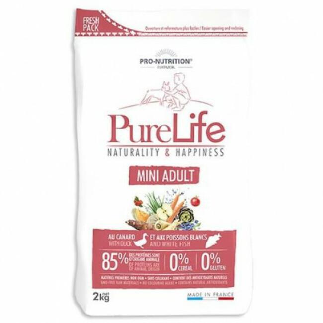 Croquettes sans céréales pour chien Mini Adult Pure Life Flatazor Pro Nutrition