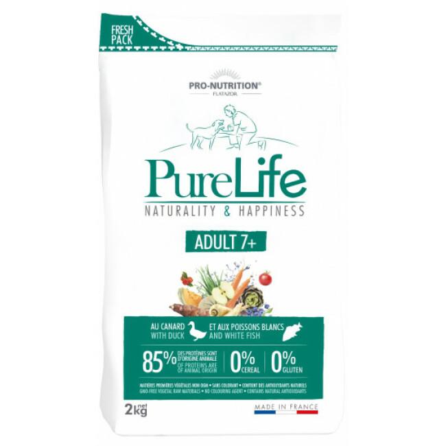 Croquettes sans céréales Pure Life Adult 7+ Flatazor Pro Nutrition pour chien mature