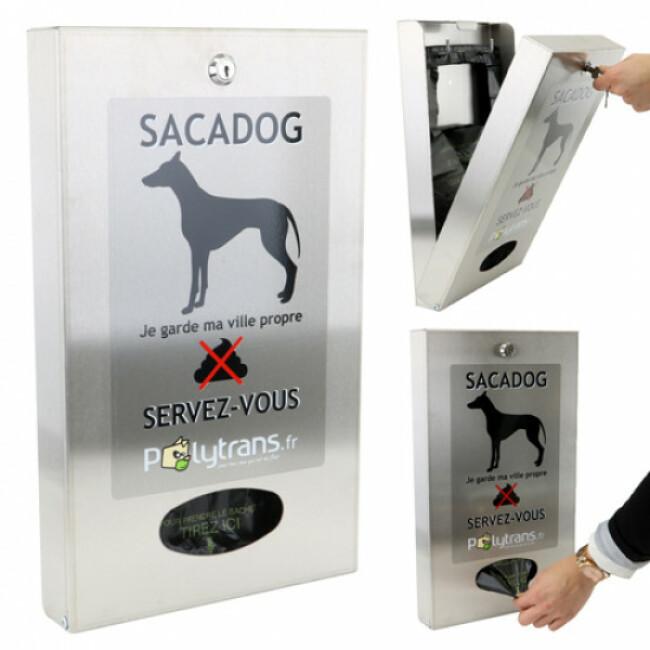 Distributeur inox de sachets pour déjections canine Sacadog ™