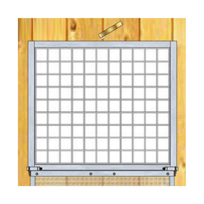 Fenêtre grillagée pour panneaux