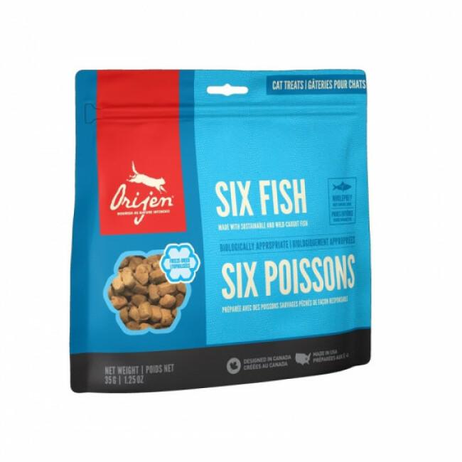 Friandises Orijen Six Fish treats pour chat Sachet 35 g
