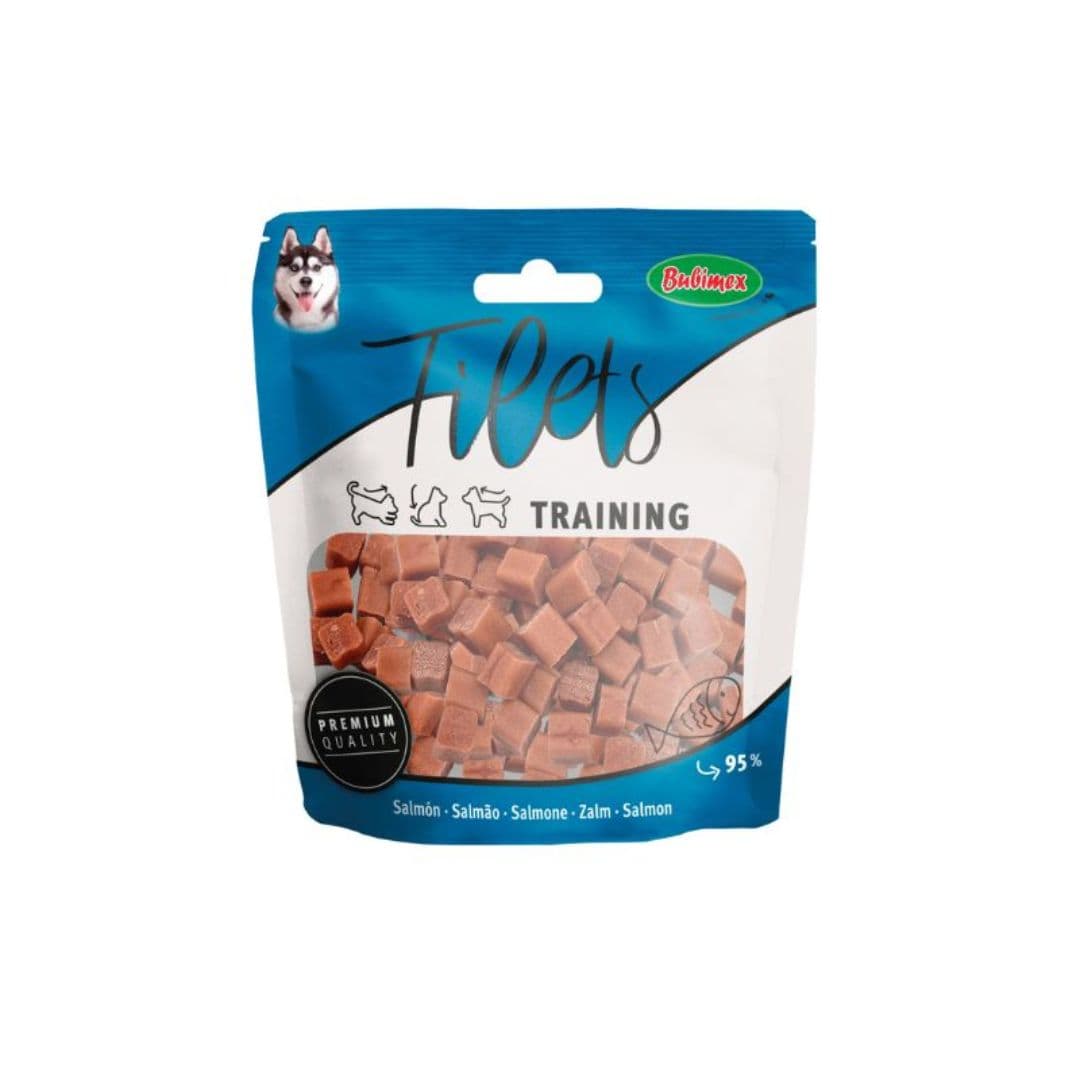 Friandises récompense Training Treats Bubimex Filets de saumon Sachet 50 g