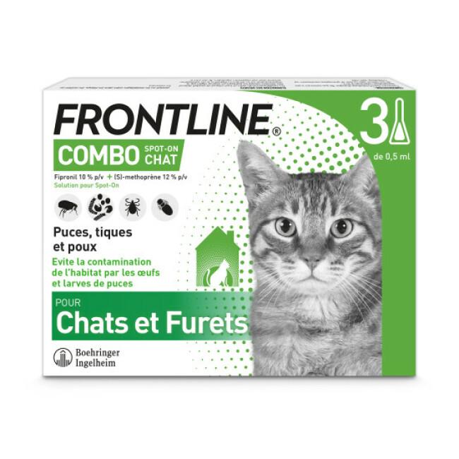 Frontline anti puce et tique Spot on Combo pour chat