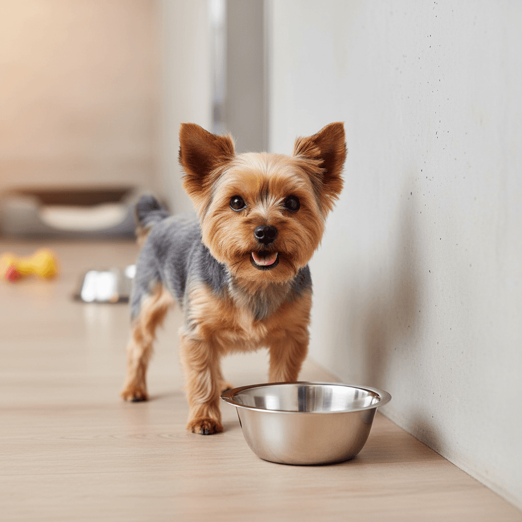 Gamelle eau et croquettes chien et chat